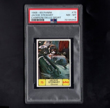 1968-69 Panini Campioni Dello Sport No 75 Jackie Stewart PSA 8 Hi-End