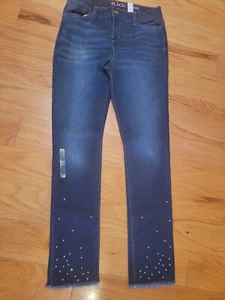 Children Place Blue Stretch Super Skinny With Decorations Jeggins Size14 Girls - Picture 1 of 8