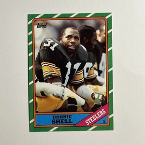 1986 Topps #291 Donnie Shell Pittsburgh Steelers corte casi nuevo - Imagen 1 de 2