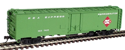 REA EXPRESS ICE REEFER 50 ft CAR - HO SCALE - " CHROMATE GREEN " Red Logo NEW - Image 1 of 2