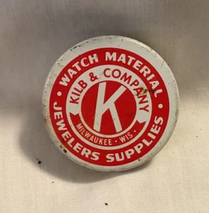 VACÍO Vintage Publicidad Lata KILB & COMPANY RELOJ MATERIAL JOYERO SUMINISTROS Lata - Imagen 1 de 2