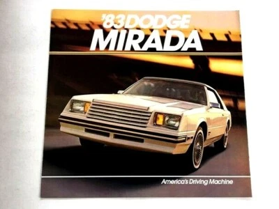 1983 Dodge Mirada and CMX Original Car Sales Brochure Catalog - Изображение 1 из 4