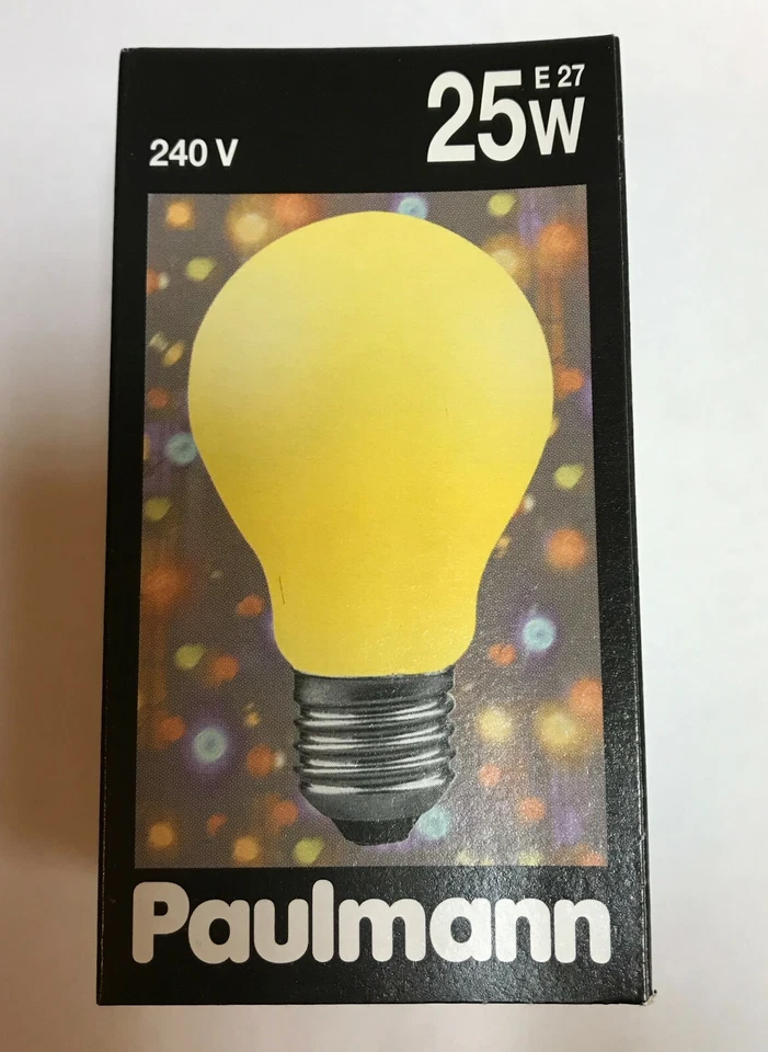  PAULMANN Glühlampe GELB  E27 240V 25W CITRON  Art.-Nr.: 400.47 Glühbirne - Bild 1 von 2