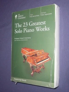 Teaching Co Great Course TRANSCRIPTS : THE 23 GREATEST SOLO PIANO WORKS new - Picture 1 of 1