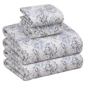 100% Cotton Flannel Sheet Set Deep Pockets Breathable Warm 170 GSM Cozy Soft - Picture 1 of 223