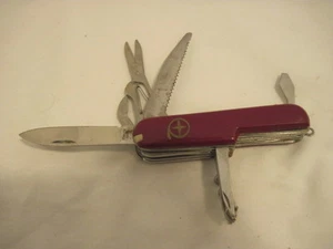 Old SWISS ARMY Multi-Tool Hobo Camping Pocket Knife Fork Spoon Saw - Picture 1 of 4