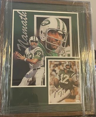 ￼ Joe Willie Namath, Signed Custom Framed Ensamble. Jsa Coa, New York Jets. ￼ - Image 1 of 4