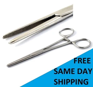 STAINLESS STEEL ROCHESTER PEAN HEMOSTAT FORCEPS STRAIGHT SERRATED TIP 5.5"-24" - Picture 1 of 3