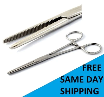 HTI STAINLESS STEEL ROCHESTER PEAN HEMOSTAT FORCEPS STRAIGHT SERRATED TIP 5.5"-24"