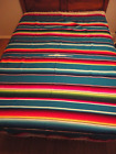 Large Mexican Fringed Blanket, Serape, Industrias de Cuauhtenco,  60 x 88