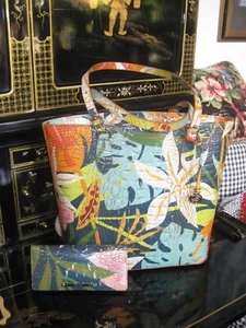 Neu mit Etikett Brahmin Large Jungle Melbourne Handtasche Beuteltasche & passende lange Geldbörse - Bild 1 von 12