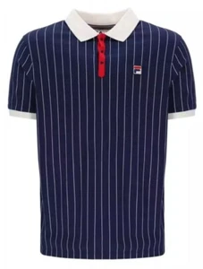 Camisa polo de tenis Fila vintage Bjorn Borg BB1 - 100 % algodón - azul marino - Imagen 1 de 9