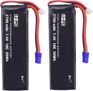Sea Jump 2Pcs 7.4V 2700Mah 10C Battery For Hubsan H501s X4 H501c H501a - Picture 1 of 8