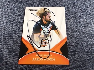 Aaron Woods Signed Wests Tigers Nrl Trading Card 2016 Traders - Picture 1 of 1