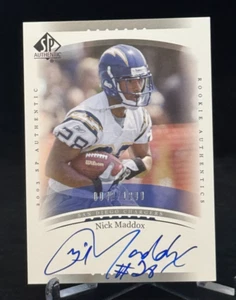 2003 SP Authentic Rookie Authentics #219 Nick Maddox ON CARD Auto /1200 - Bild 1 von 2