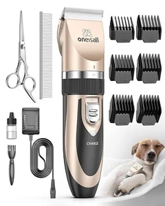 oneisall Dog Shaver Clippers Low Noise Rechargeable Cordless Electric Quiet Hair - Picture 1 of 11