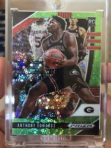 Anthony Edwards 2020-21 Panini Prizm Draft Picks GREEN Rookie Card SSP # /5 Rare