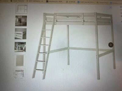 letto soppalco ikea STORÅ Struttura per letto a soppalco, nero, 140x200 cm - Immagine 1 di 3