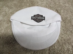 Harley-Davidson weiße Strickmütze Totenkopf mit Logo Patch auf der Rückseite Small - Bild 1 von 3