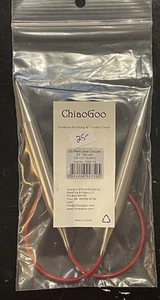 ChiaoGoo Red Lace Circular Knitting Needles US 19 / 24" Stainless Steel – Chunky - Picture 1 of 4