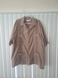 Camicia uomo 3XL stile Patrini Guayabera bottoni davanti manica corta - Foto 1 di 5