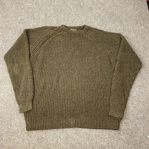 Woolrich Pullover Herren 2XL Tall Loden Grün Ramie Baumwolle Raglan Rundhals Strick - Bild 1 von 9