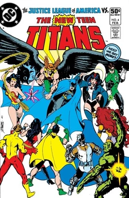 THE NEW TEEN TITANS #4 COMIC BOOK COVER GLOSSY Poster print 16"x24" HOME DECOR - Image 1 of 4