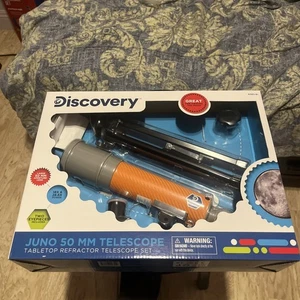 Discovery Juno 50 MM Telescope Tabletop Refractor Telescope Set 18X & 28.8X NEW - Picture 1 of 2