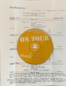 Black Crowes Media America Radio Presents "On Tour" Radio Show CD Broadcast 1992 - Imagen 1 de 10