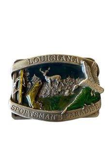 Vintage Siskiyou Louisiana "Sportsman's Paradise" Belt Buckle 1984 v-23 - Picture 1 of 2