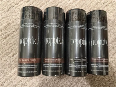 TOPPIK 27.5 (g). Hair Building Fibers- BLACK,DARK BROWN, MEDIUM BROWN, LT BROWN - Image 1 of 4