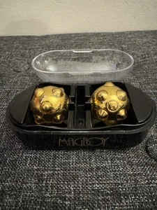 Nikken MAGBOY Limited Edition Gold Plated Massage Magnetic Therapy Balls - Picture 1 of 3