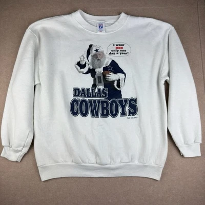 Sudadera De Colección 1996 Dallas Cowboys L Santa Claus NFL Fútbol EE. UU. Rara Foto 1 de 4
