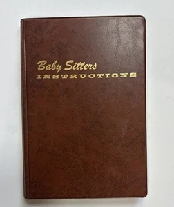 Babysitters Instructions Pad In Red Vinyl Cover 1971 Arden Park Publishers VTG - Imagen 1 de 4