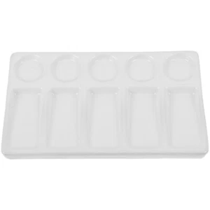 10 -Well Ceramic Artist Palette Rectangular Color Travel Porcelain Paint Trays - Picture 1 of 12