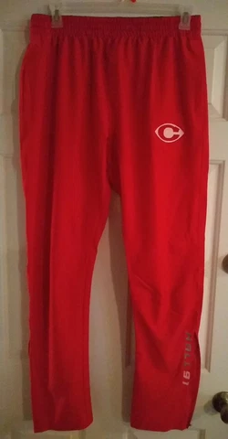 X - Grain Men's Red Cincinnati Reds  Sweat Pants Zip Leg Sz Large 32" Inseam New Cover