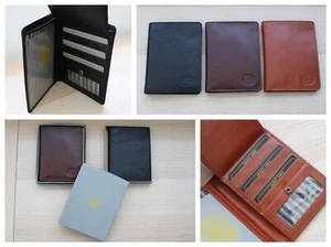 Genuine Leather Travel Wallet Passport Holder Cover in Presentation Gift Box - Picture 1 of 31