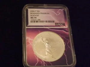 2006-P $1         Benjamin Franklin Scientist       NGC  MS 70 - Picture 1 of 2