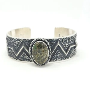 Brazalete Kevin Yazzie Navajo Plata Esterlina Diseño Flecha Raro Dama Variscito - Imagen 1 de 9