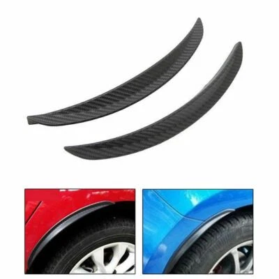 2 Pieces 13" Carbon Texture Diffuser Fender Flares Lip For BMW Audi Wheel Wall  - Image 1 of 2