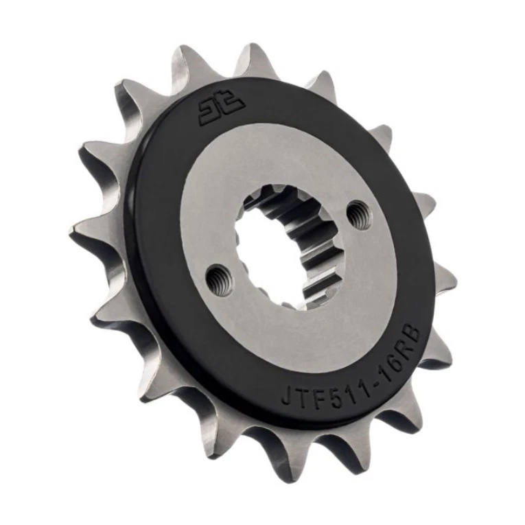 Piñón delantero JT 16 16T diente goma acolchado Kawasaki KLR650 1990-2024 Foto 1 de 2