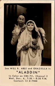 Vintage Postcards RPPC Real Photo Will B. Able Graziella Aladdin Color CBS TV - Bild 1 von 2