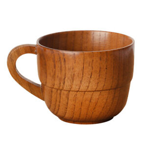 Natural Wooden Mug Beer Coffee Cup Handmade Wedding Favor Fashion Gift 7cm
