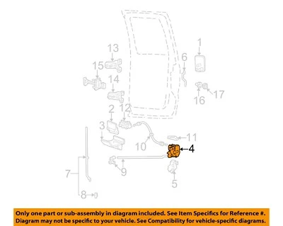 FORD OEM F-350 Super Duty Rear Door-Lock or Actuator Latch Release 6C3Z2626413A - Image 1 of 2