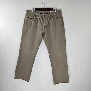 Brunello Cucinelli Men's Trousers 100% Cotton Denim Pants Frayed Hem Size 36x27 - Picture 1 of 19