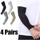 4 Pairs Cooling Arm Sleeves Cover UV Sun Protection Outdoor Sports Basketball