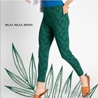 Size Small Betabrand Cabana Power Down Green Leaf Skinny Pant Leggings
