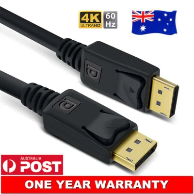 Premium Displayport Display Port to DP Cable Male- Male V1.2 4096*2160 4K 60HZ - Image 1 of 4