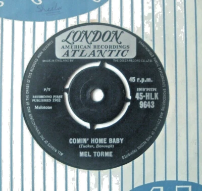 Northern Soul MEL TORME Comin' Home Baby/Right Now London HLK 9643 (1962) - Image 1 of 2