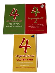 4 Ingredients Cookbooks 3 Books 1 & 2 And Gluten Free PB Recipes - Bild 1 von 10